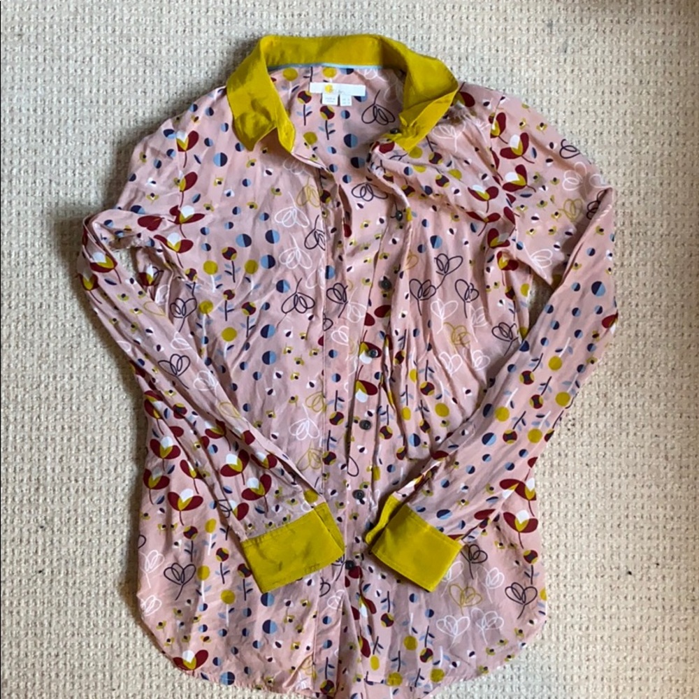 Boden Silk Button Up Blouse size 2